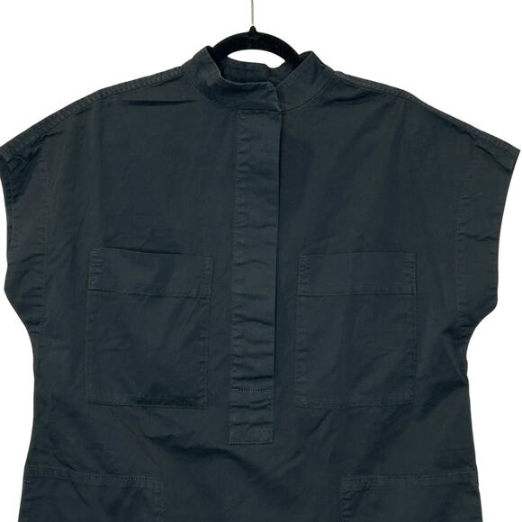 Everlane The Easy Workwear Dress Black Organic Cotton Oversized Women Large NWOT - Picture 6 of 12
